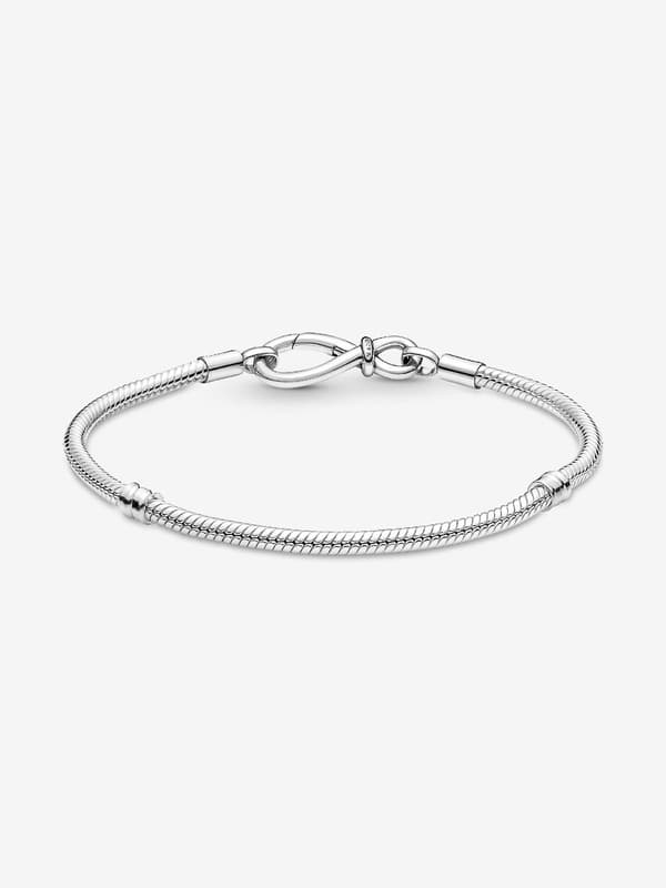 Pandora - P Moments Infinity Knot Snake Chain Armband - Sterling silver 8.3in/21cm