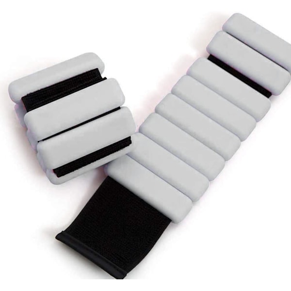 2 st Justerbara handledsvikter Ankelvikter Set för Träning Promenader Jogging Yoga Aerobics Pilates Viktbärande Armband Fitness Armband grey