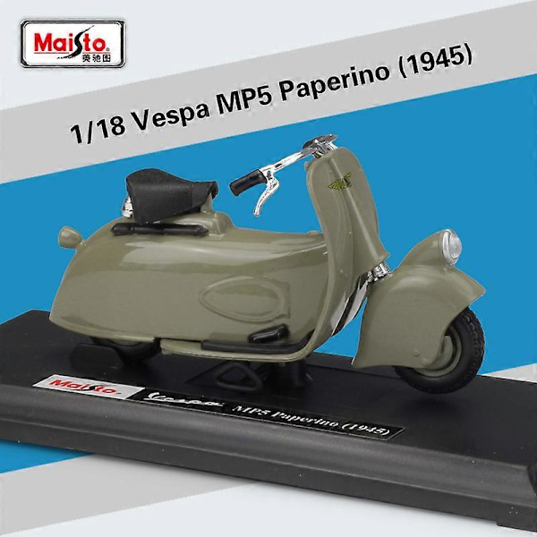 1:18 Vespa P150x 50 98 Gtr Gts 300 Lxv 2013 Sprint 150 Abs Scooter Motorcykel Simulation Legeringsmodell Retro Motorcykel MP5 Paperino