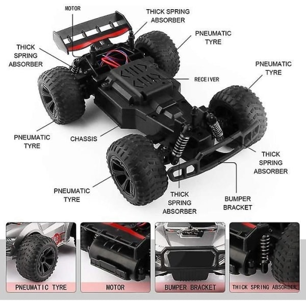 Fjernstyrt bil - 2,4 GHz høyhastighets Big Feet Rc-biler