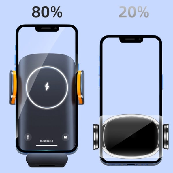 Biltelefonholder Montering Instrumentbræt Luftventil Bilvugger Solcelledrevne Smartphones Klemestativ null - Universal model