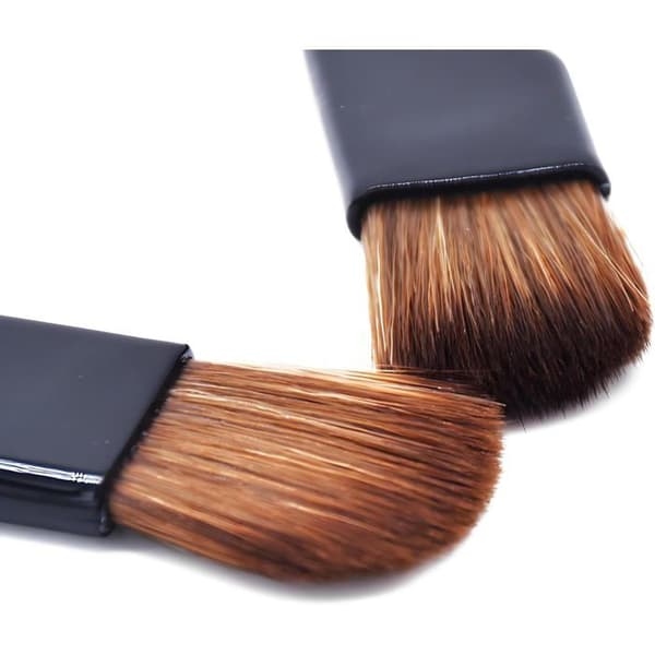 Sæt med 3 små makeupbørster - Mini makeupbørste til blush - Foundationapplikator
