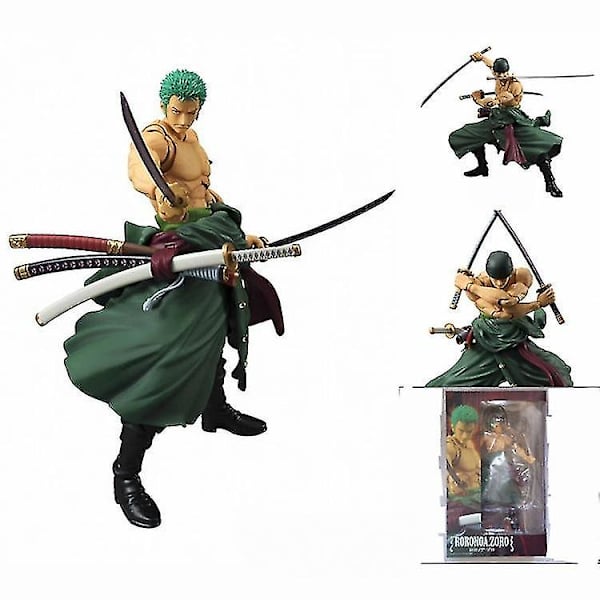Anime Figur En bit Zoro Actionfigur Roronoa Zoro Figur Skulptur Dekoration Staty Dockmodell