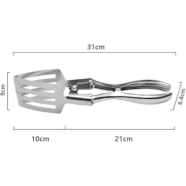 Grilltång i rostfritt stål, stor och robust lång 30 cm tång, kökstillbehör för grillning och sallad, lätt att tvätta redskap Hy