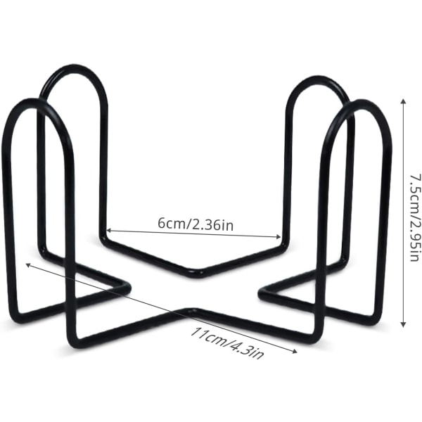 Coaster Holder, 4 STK Metal Holder til firkantede eller runde Coaster sæt Hjem smedejernshylde dekoration