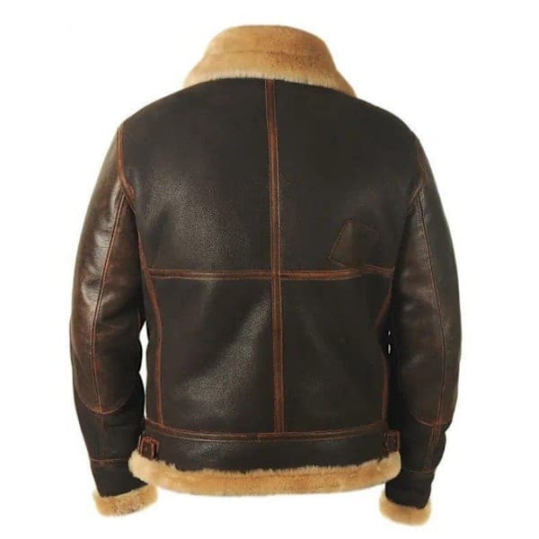 Læderjakke til mænd med krave 3XL 3XL