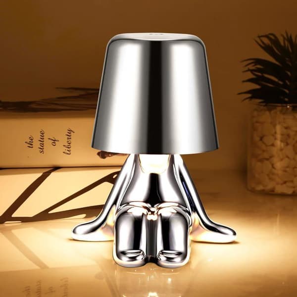 Berøringsstyret sengelampe, Kreativ Lille Guldmand Dekorativ LED Bordlampe, USB, 3 Niveauer