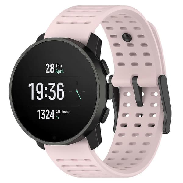 Sportsrem til Suunto Vertical/9 Peak Pro/9 Peak/5 Peak, 22mm Silikone urrem Lys Rosa Light Pink
