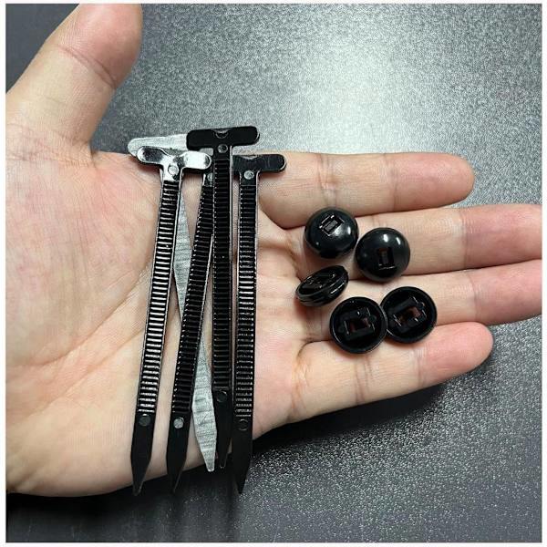 200 stk. kabelbindere nylon lynlås quick release til bilreparation - plastikclips universal