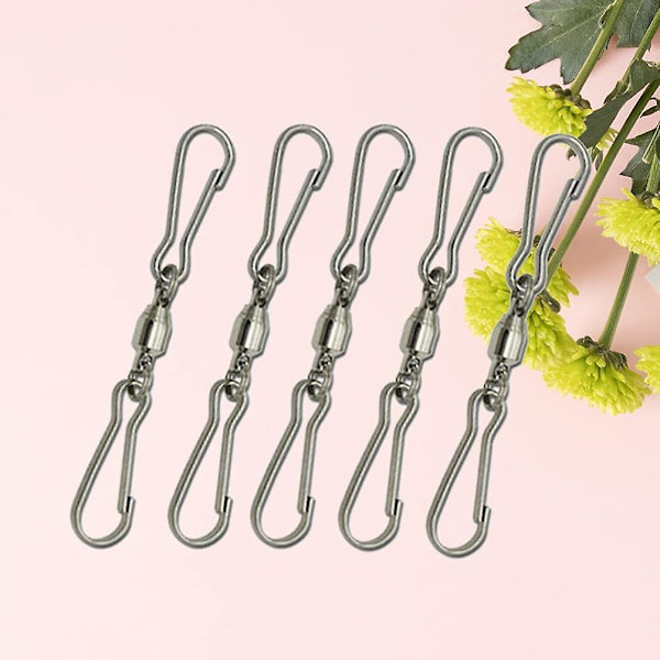 Spinning Windsocks Hook Swivel Dual Clips Swivel Hooks Clips Wind Chimes Clip Spiral Wind Spinner Hangers Smooth Spinning Dual Clip Dual Swivel(10pcs,