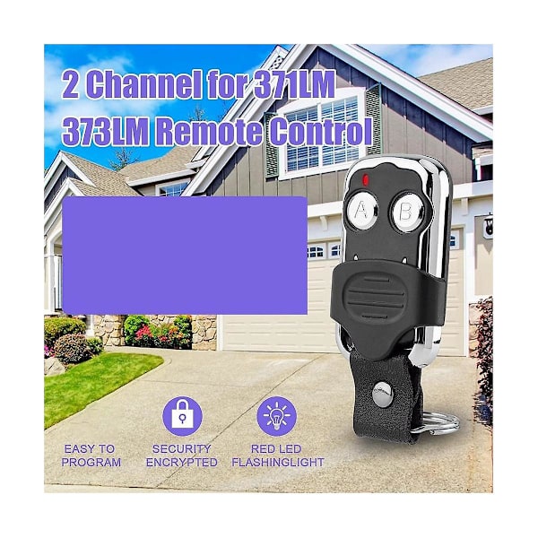 Yhteensopiva 371lm 373lm Violetin oppimispainikkeen kanssa Autotallin ovenavaajan kaukosäädin 315mhz Security+ , 2 kpl