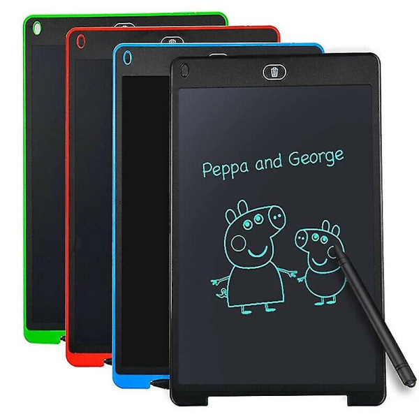 Bärbar elektronisk digital LCD-ritplatta ritplatta grafik barn presenter leksaker Black