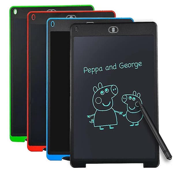 Bärbar elektronisk digital LCD-ritplatta ritplatta grafik barn presenter leksaker White
