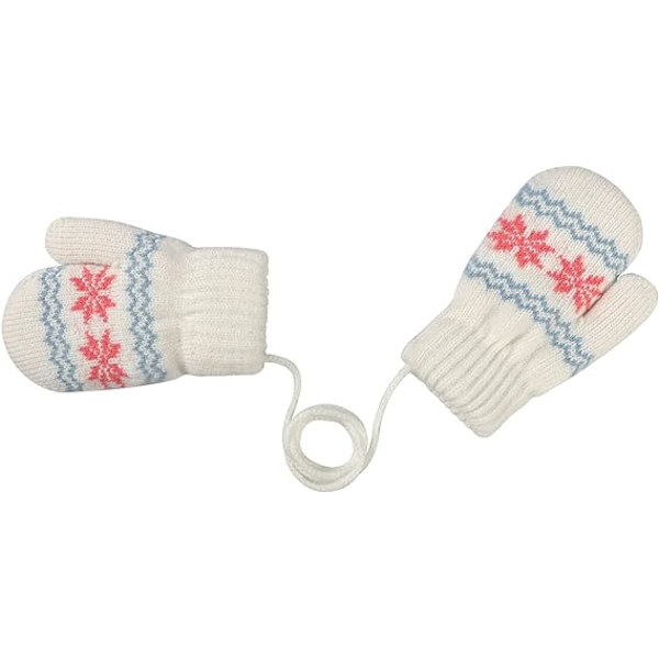 Baby Ull Votter Varme Strikk Votter Hansker på Snøring Gutter Jenter Strikket Votter Tykk Fleece Fôr Nyfødt Votter Hånd Votter