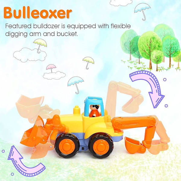 Baby Toy Car Friction Powered Cars For 1, 2, 3 Years Old Toddler, Push And Go Car Toy Sets