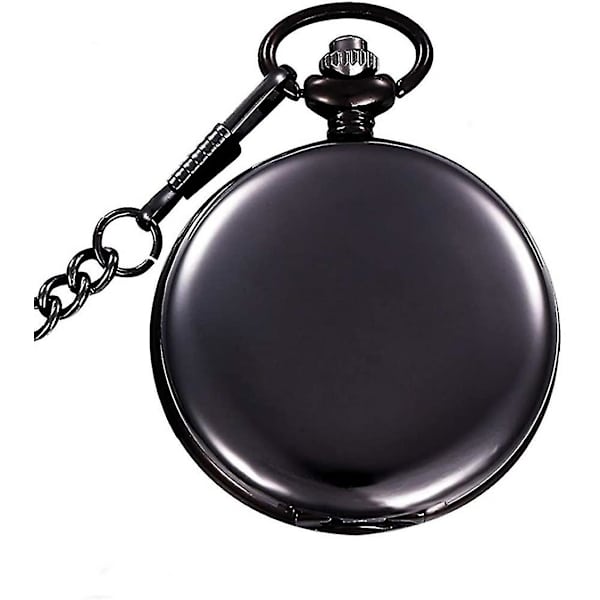 Klassisk glat vintage kvarts lommeur, arabiske tal skala herre dame ur