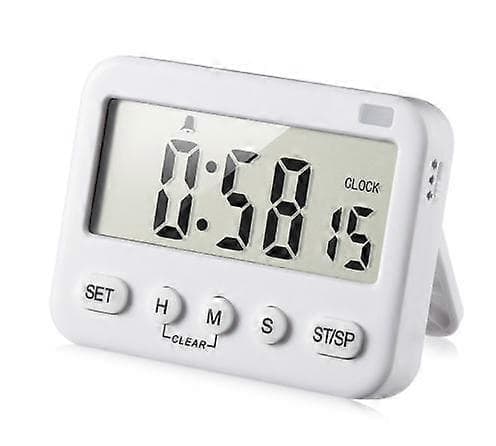 Digital Timerur, Multifunktionelt Digitalt Ur Nedtællingstimer Begivenhedstimer med Alarm, Magnetisk Bagside Stort Digitalt Display Lydalarm 1 pakke pack