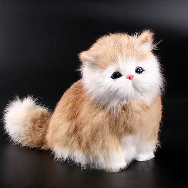 Oikeiden lampaiden karvasimulaatio kissan pehmolelu elektroninen lemmikkinukke, jossa on meow Sound Lasten S Söpö lemmikkilelu