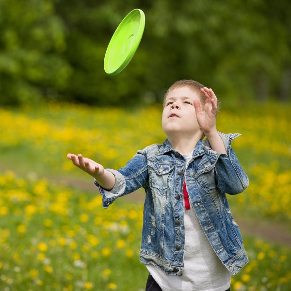 2 pakke 9" frisbee flyvende tallerkener for barn og voksne Utendørs lekeaktivitet - 3 assorterte farger, 23 cm