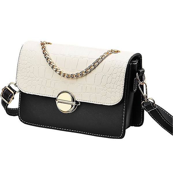 Naisten pieni crossbody-laukku PU-nahkainen olkalaukku Pieni käsilaukku Kytkimen laukku Muoti Monipuolinen iltalaukku black