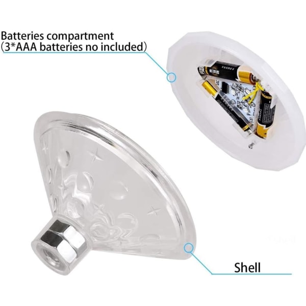 Flytende LED-bassenglyslampe for badekar, diskotek, dam, svømmebasseng, barneleker, 7 moduser, assorterte farger, batteridrevet