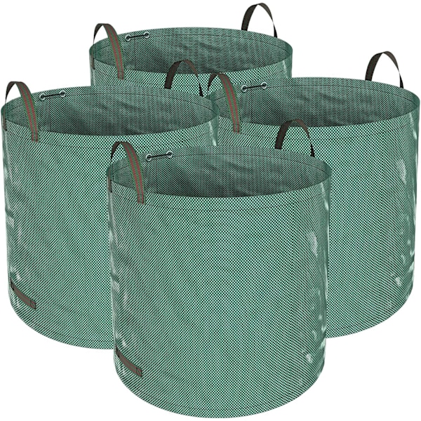 4 pakker 272L store hageavfallssekker 67dx76hcm, kraftige hageavfallssekker, grussekker, kraftige kompostsekker, hagesekker med håndtak