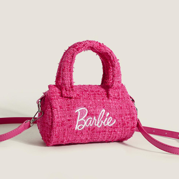 Pink håndtaske til Barbie-kvinder og -piger, pink skuldertaske, udendørstilbehør, modegave Barbie-film 2024