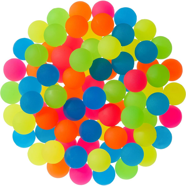 85-pak mini neon hoppebolde - 1" / 25 mm - Lille bold til Pinata Fillers og børnefødselsdagsfest taske Legetøjsfavoritter