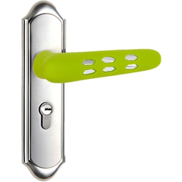 Dørhåndtagsdæksel, Silikone dørhåndtagssikkerhedsdæksel til anti-kollision (3 farver) (farve: grøn)