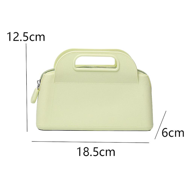 Bærbar silikon kosmetikkveske, silikon myntpung light green