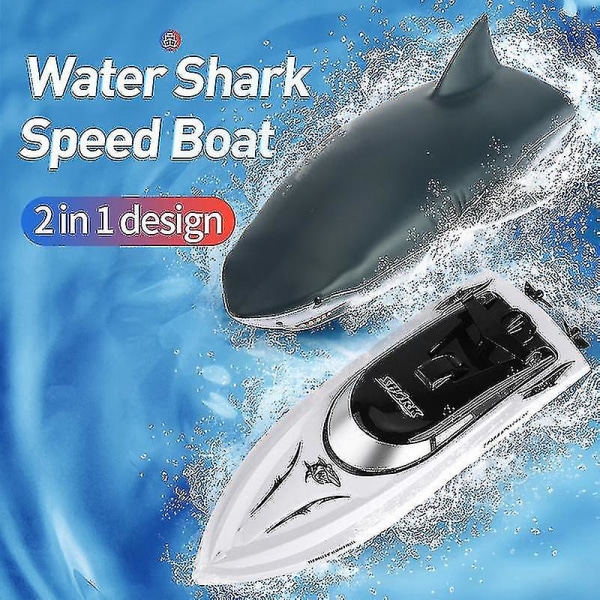 Shark Remote Control Boat To I One Fjernbetjening Båd Legetøj Fødselsdagsgave Fjernbetjening Shark Boat