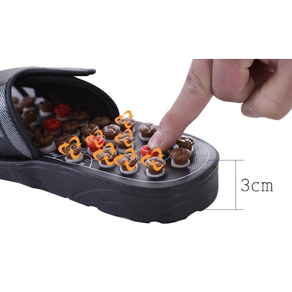 Fotakupunkturmassager, fotmassage tofflor, halkfria hemtofflor, lindrar plantar fasciit White M