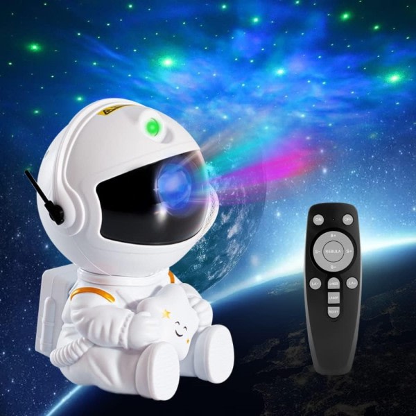 Astronaut Star Light Projector - Galaxy Space Nebula Takprojeksjonslampe - Perfekt