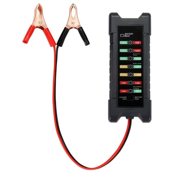 1 stk 12V 24V Bilbatteritester, Bilgenerator Tester, Batterikontroller
