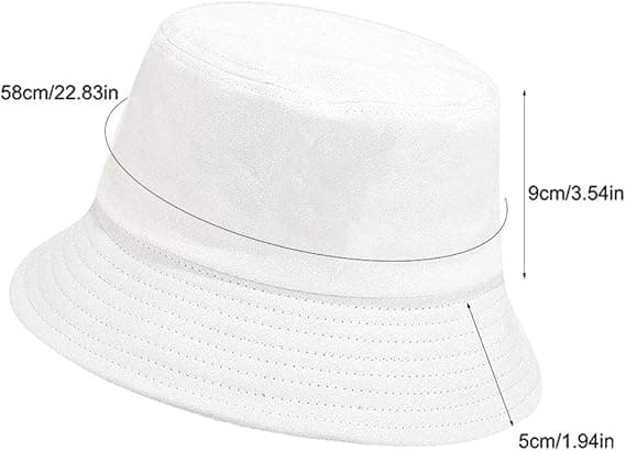 Foldbar bomullshatt for solbeskyttelse - Bucket Hat - Flott bomberlue for kvinner, menn, gutter og jenter