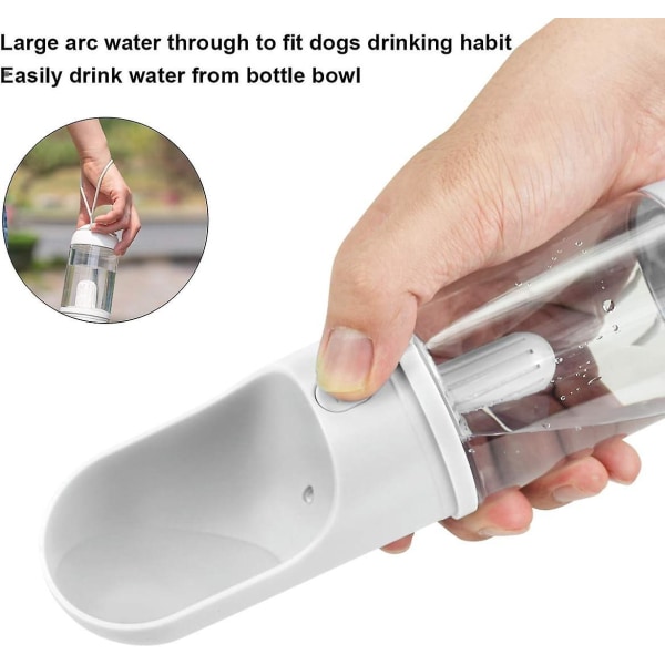 Hundevandflaske Bærbar vandflaske til hunde - Vendbar og let vanddispenser, fødevaregodkendt silikoneflaske til hunde og katte