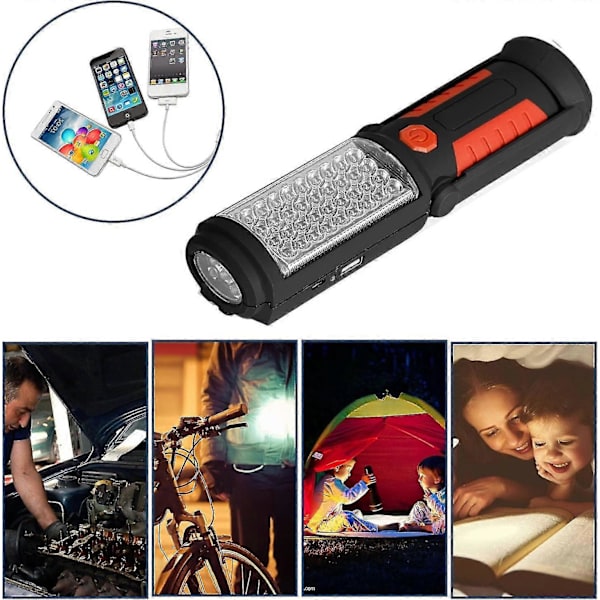 Ladattava LED-tarkastuslamppu, ladattava LED-työvalaisin magneettisella LED-taskulampulla