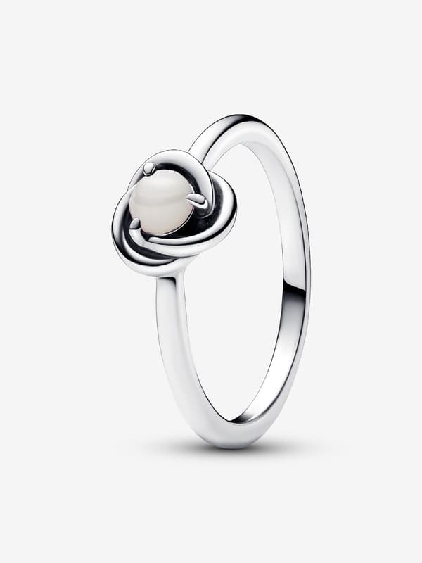 Pandora - Juni Fødselsstein Evighetssirkelring - Sterlingsølv Circumference: 56mm