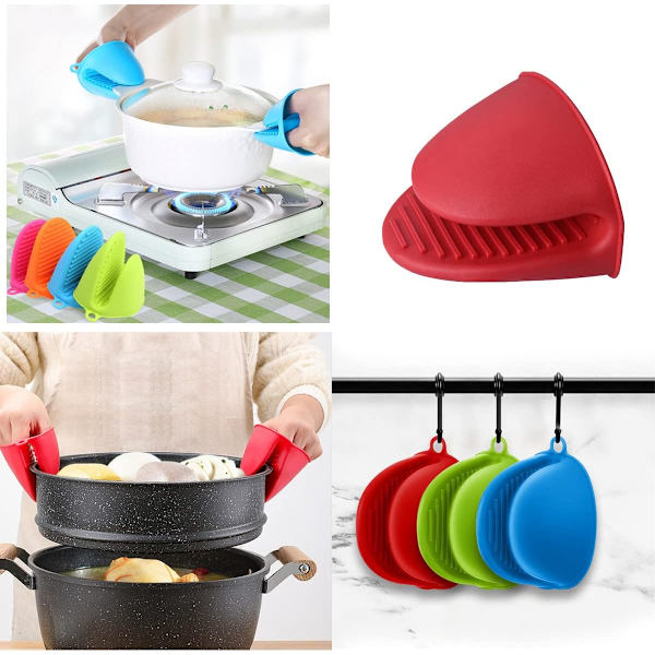 Ugnshandske Tjockna Silikon Grytlapp Mini Ugnsvantar Värmebeständiga Klämlock för Bakning, Matlagning, Bbq Grillning