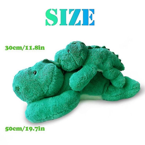 Viktad ångestdinosaurie plyschleksak kudde söt dinosaurie gosedjur docka för pojkar flickor present 30CM Green Dinosaur
