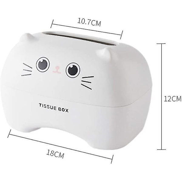 Ansiktsvävnadslåda, våtservettlåda Rektangulär vävnadsdispenser Pappershanddukslåda Cartoon Tissue Container För hemmakontor Bilvävnadsskydd Hotel Restaura