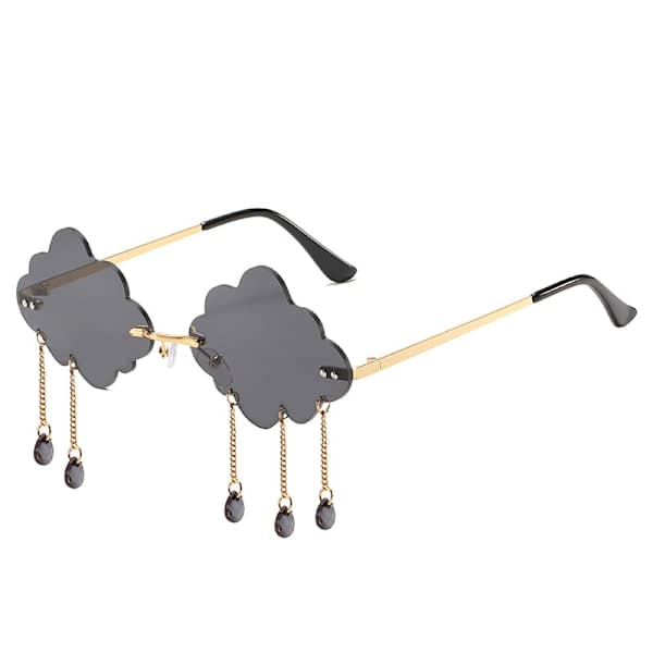 Trendy Vintage Kreative 90'er Rimless Solbriller til Kvinder grå grey