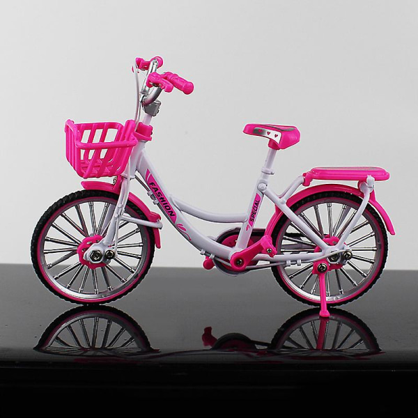 Mini cykelmodel legetøj legering plast ned ad bakke mountainbike legetøj gaver til drenge City Eco-friendly Bicycle Pink