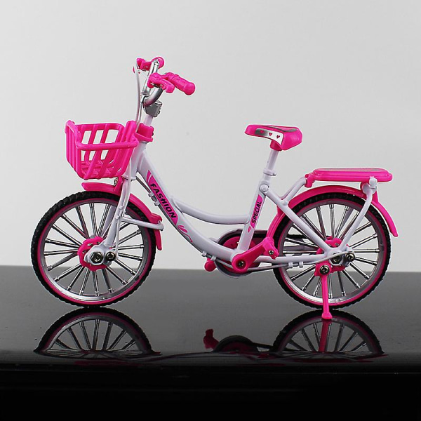 Minisykkelmodell Leketøy Legering Plast Downhill terrengsykkelleker Gaver til gutter City Eco-friendly Bicycle Pink
