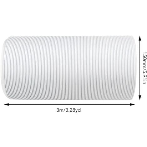 Avgasslang för portabel luftkonditionering – Längd 3 m – Diameter 150 mm – Ståltråd och polypropen – Vikbar och utdragbar