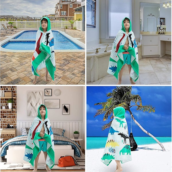 Børne hætte strand badehåndklæde 100% bomuld super blødt børnehåndklæde