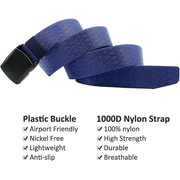 Militær Taktisk Webbelte, Nylon Webbelter med Spenne (Royal Blå, 120cm)