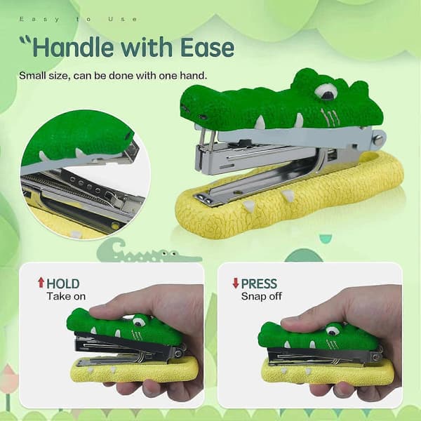 Alligator stiftemaskin, Stiftemaskiner for skrivebord, Søt stiftemaskin, Stiftemaskin søt