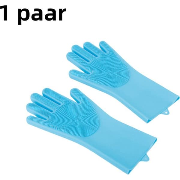 Et par silikon oppvaskhansker - Magiske badehansker - Egnet for pelsstell, bading, etc.