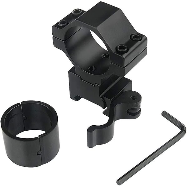 25,4mm 1'/30mm Hurtigudløser Kikkertsigte Ringe Konverter Ringe Ring, 20mm Weaver Picatinny til Infrarød Nattesyn Kikkertsigte Lommelygte